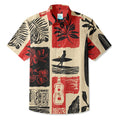 LeosWare® Men's Hawaiian Shirt Short Sleeve Button-up Breathable & Quick-Dry Aloha Island Drift