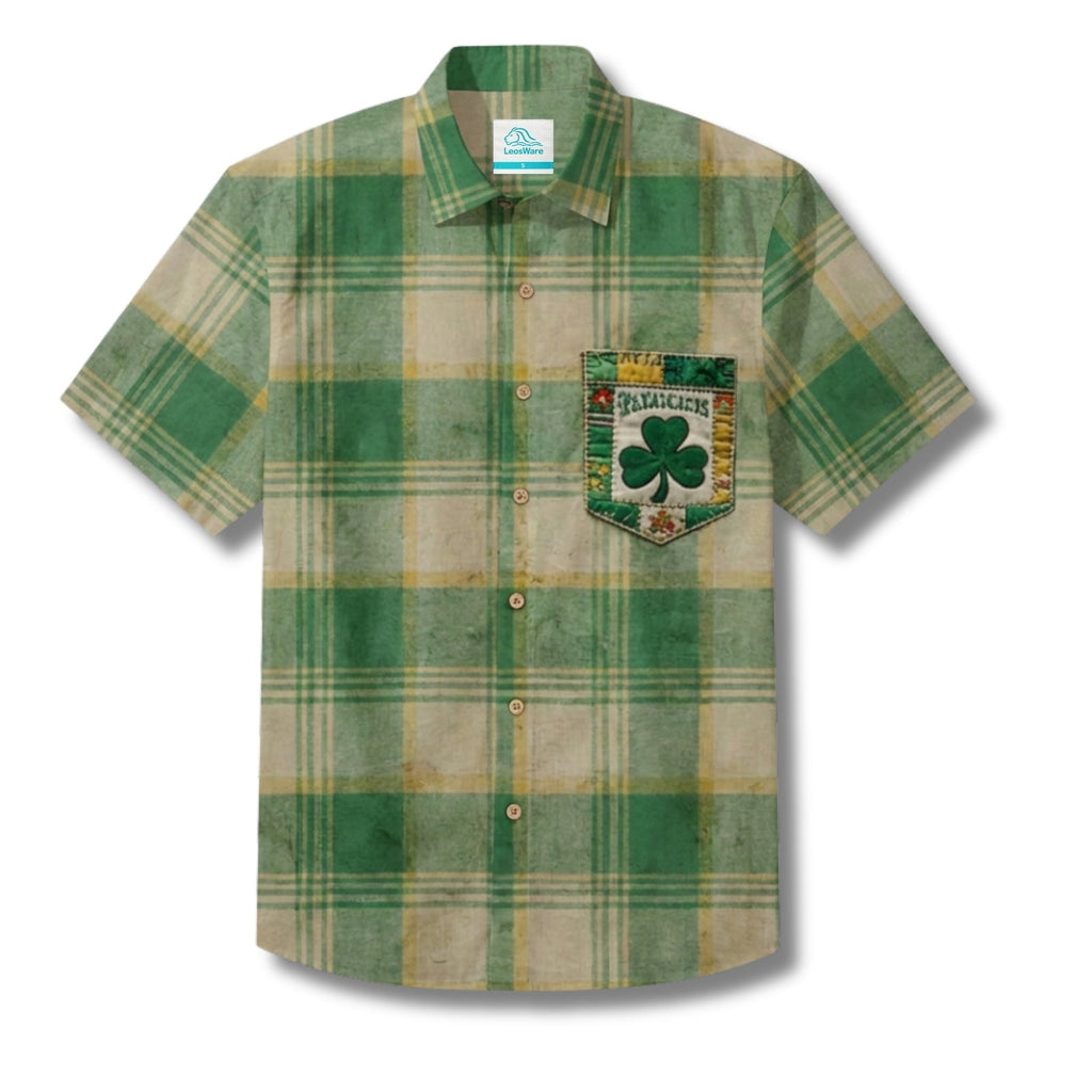 LeosWare® Men's Hawaiian Shirt Short Sleeve Button-up Breathable & Quick-Dry Aloha Celebrate In Style