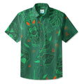 LeosWare® Men's Hawaiian Shirt Short Sleeve Button-up Premium polyester fabric Aloha A Tropical Treasure