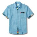 LeosWare® Men's Hawaiian Shirt Short Sleeve Button-up Breathable & Quick-Dry Aloha Floral Patchwork Solid Color