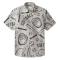 LeosWare® Men's Hawaiian Shirt Short Sleeve Button-up Breathable & Quick-Dry Aloha Ball Play