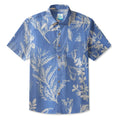 LeosWare® Men's Hawaiian Shirt Short Sleeve Button-up 95% Polyester, 5% Spandex Aloha Botanical Exploration