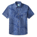 LeosWare® Men's Hawaiian Shirt Short Sleeve Button-up 95% Polyester, 5% Spandex Aloha Flowing With The Tides