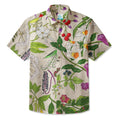 LeosWare® Men's Hawaiian Shirt Short Sleeve Button-up 95% Polyester, 5% Spandex Aloha Field Lab