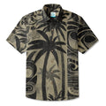 LeosWare® Men's Hawaiian Shirt Short Sleeve Button-up Breathable & Quick-Dry Aloha Tropical Nightfall
