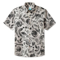 LeosWare® Men's Hawaiian Shirt Short Sleeve Button-up 95% Polyester, 5% Spandex Aloha Blossoming Brush