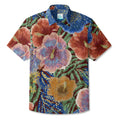 LeosWare® Men's Hawaiian Shirt Short Sleeve Button-up Breathable & Quick-Dry Aloha Scarlet Oasis